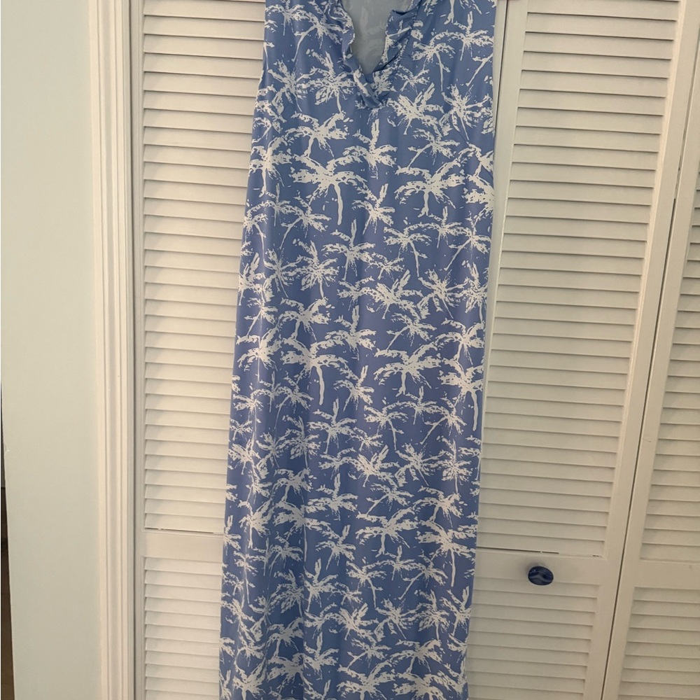 Lulu-B Blue and White Patterned Dress
